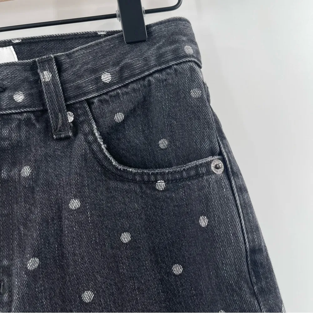 CURRENT/ELLIOTT Jeans Size 24 Denim The Vintage Cropped Slim Polka Dots Dot NWT - Image 9