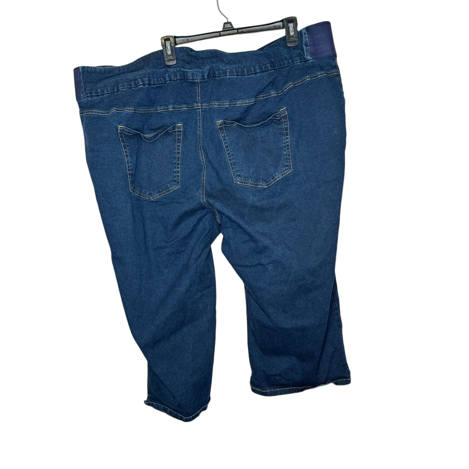 Woman Within Petite Women Denim‎ Crop Jeans High-Rise Blue Pull On Stretch 34WP - Image 10