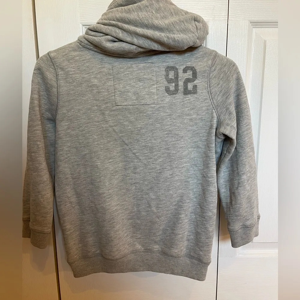 Vintage Abercrombie and Fitch Y2K Sweatshirt Gray Hoodie Size Medium - Image 4