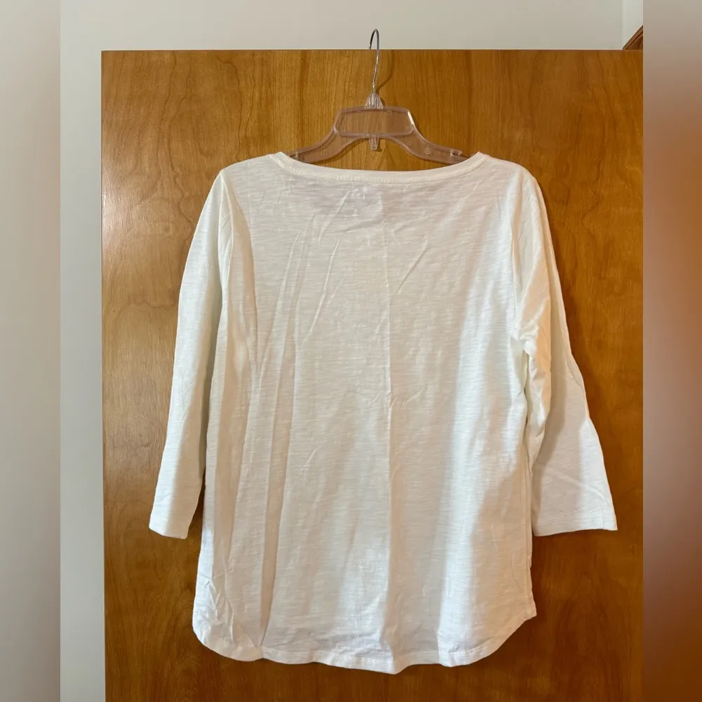 Talbots T-Shirt Crewneck Tee Parasol Umbrella Cat NWT Petite Large PL - Image 6