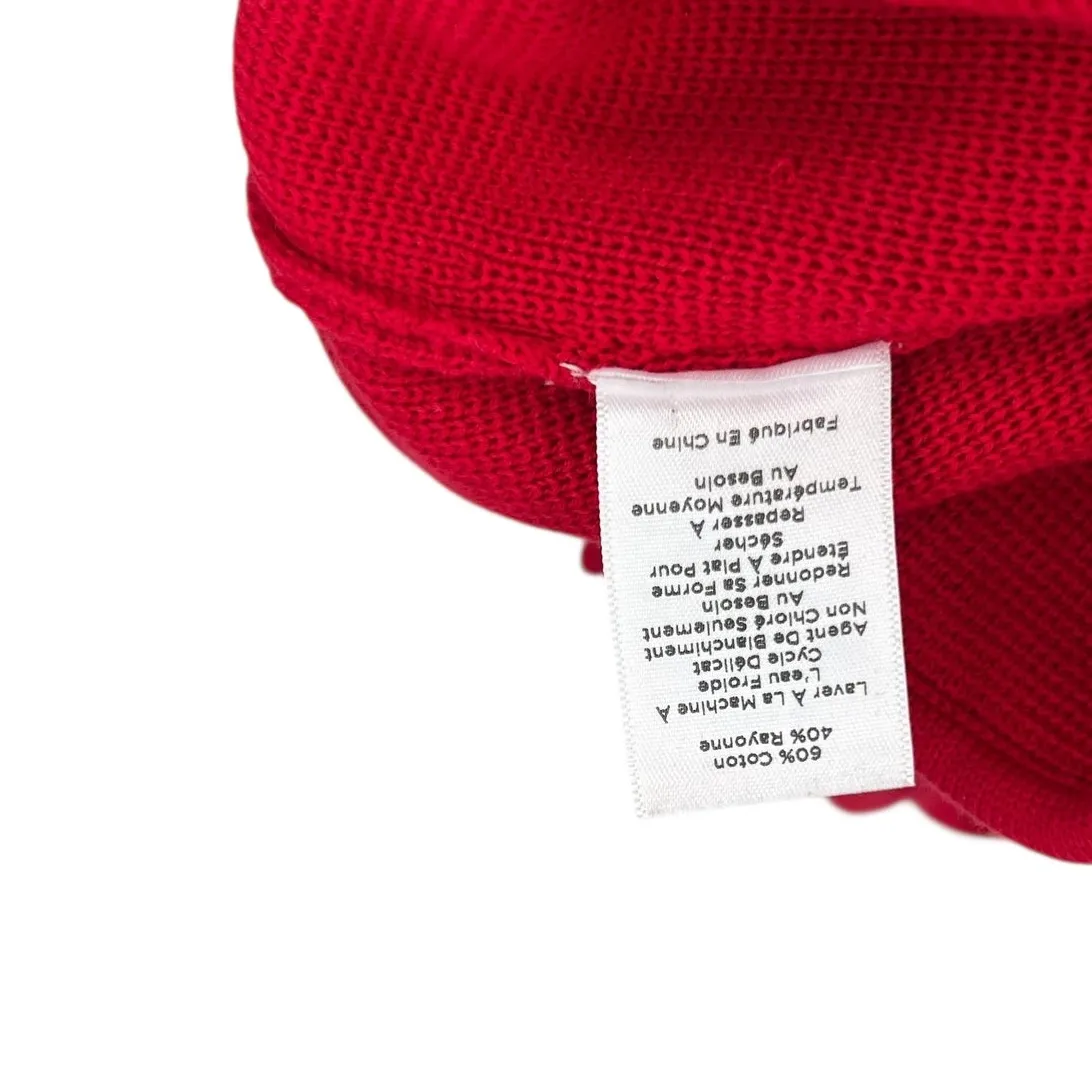 Talbots Knit Sweater Blazer Jacket Gold Buttons Ruffle Red Plus Size 1X - Image 11