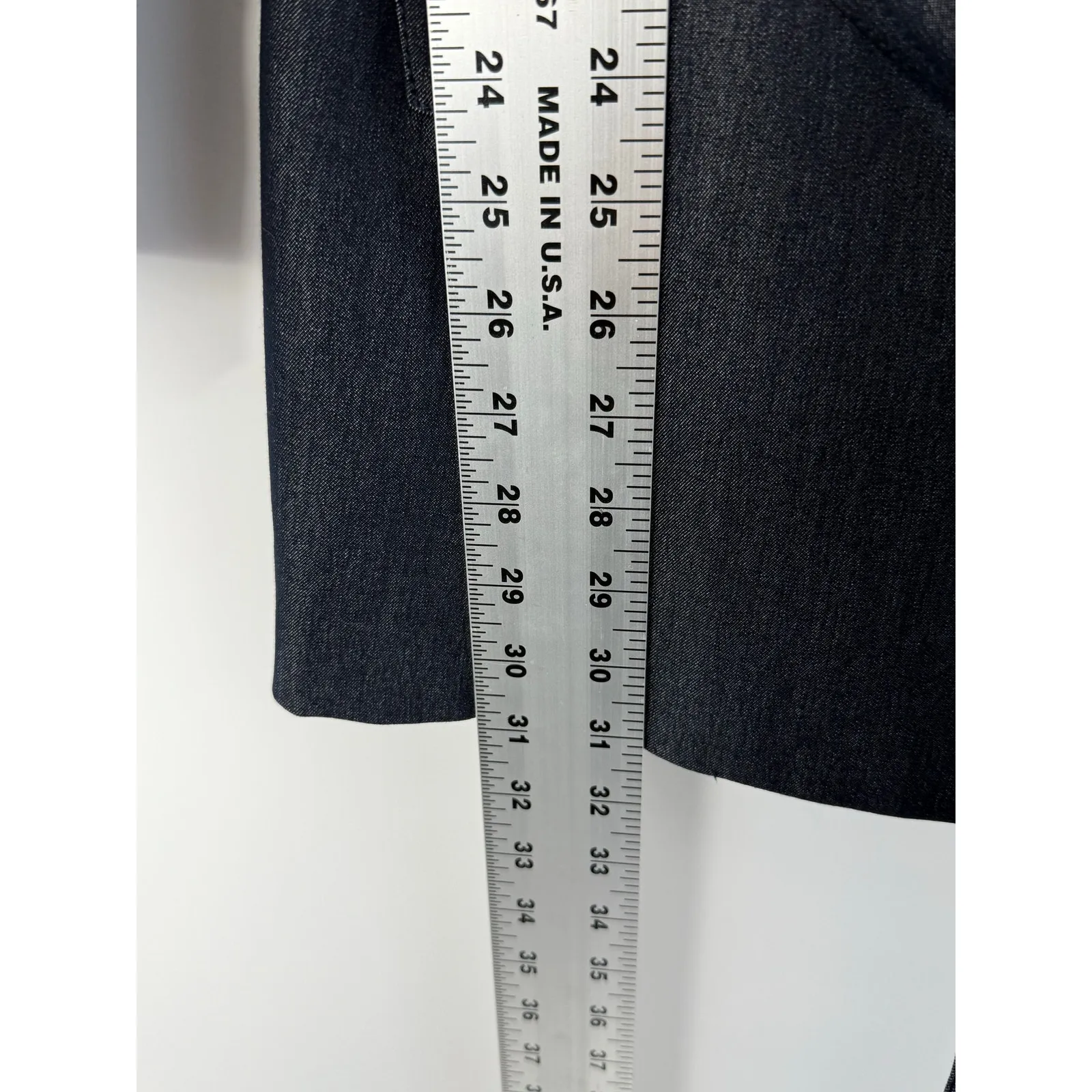 Caché Denim Trench Coat Women’s Small Y2K Glam Parisian Old Money - Image 6