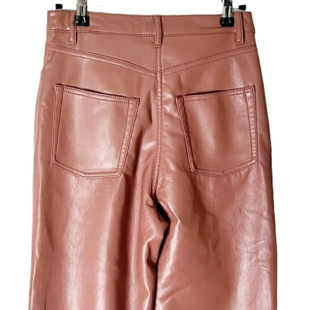 Aritizia Wilfred Melina Vegan Leather Pants In Cognac Brown Women’s Size 2 - Image 6