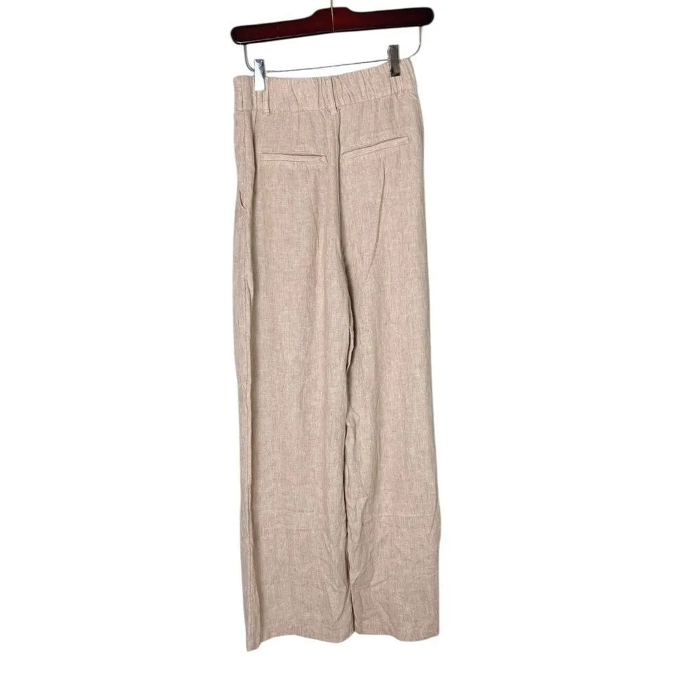 A&F high rise Linen-Blend Pants S light beige - Image 3
