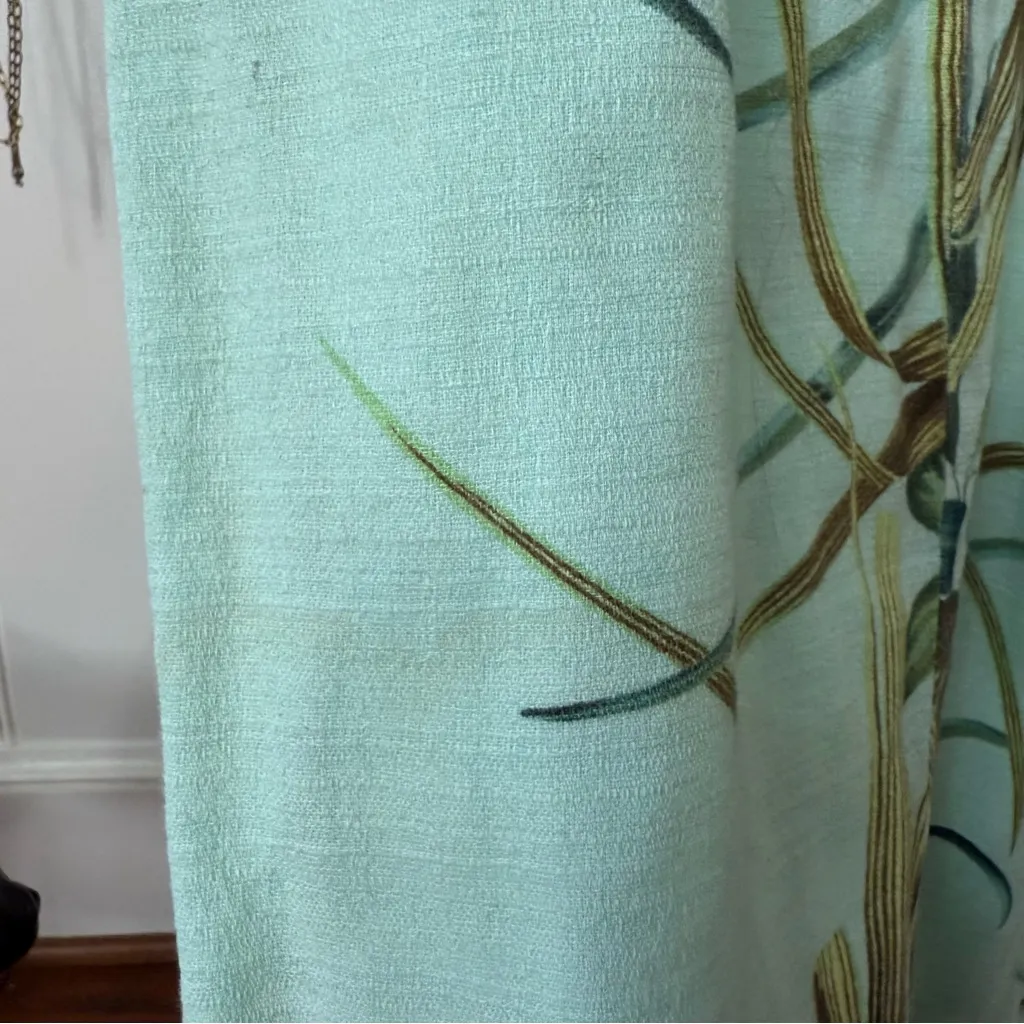 Vintage 90s Tropical Hawaiian Sleeveless Maxi Dress Green Size M - Image 9