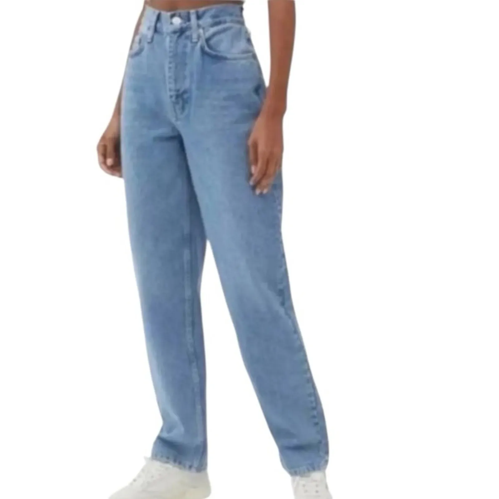 BDG Urban Outfitters High-Rise Baggy Straight-Leg Jeans 27 Light Wash - Image 12