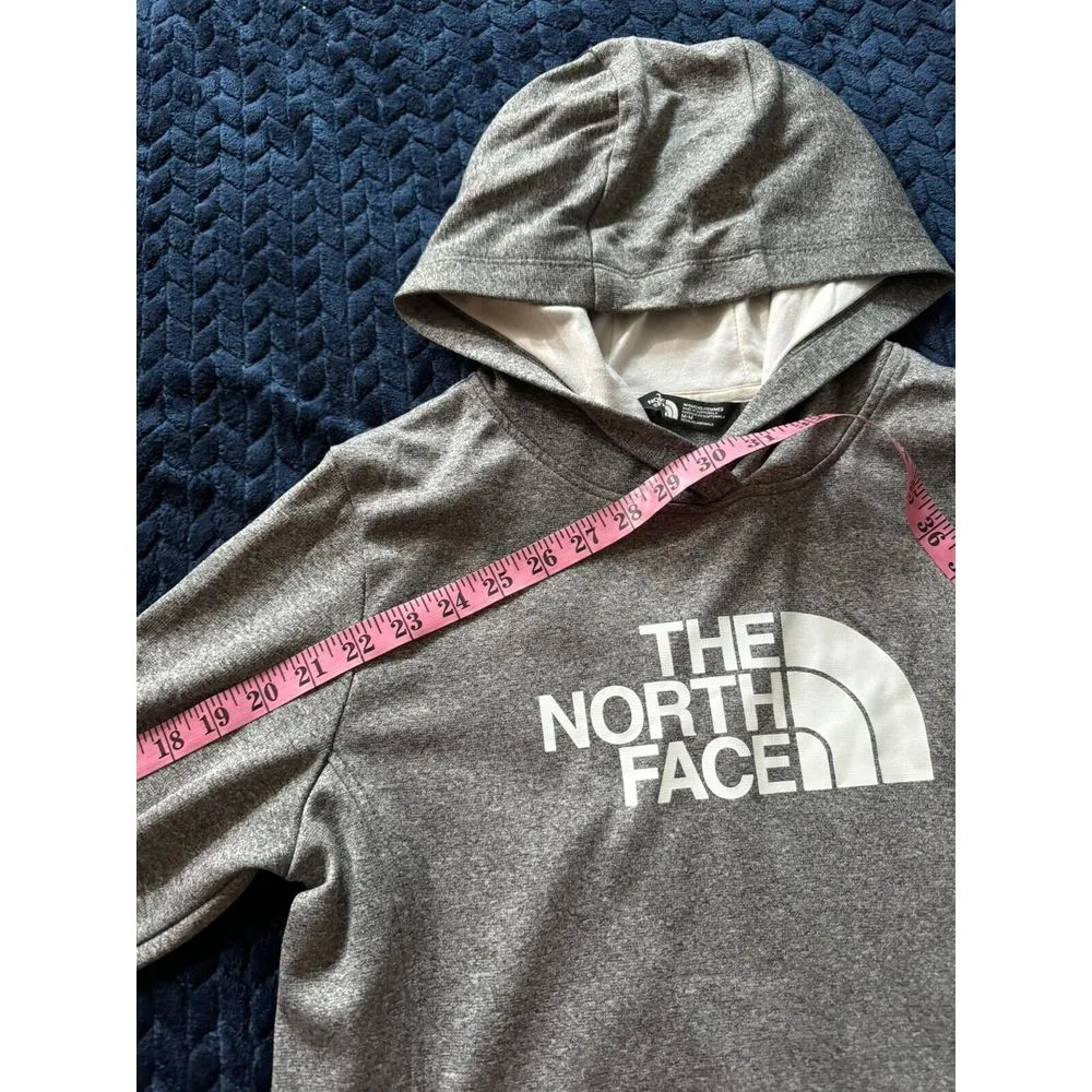 The North Face Women's Hooded Sweatshirt‎ Heather Gray Big Logo Size Medium - Image 7