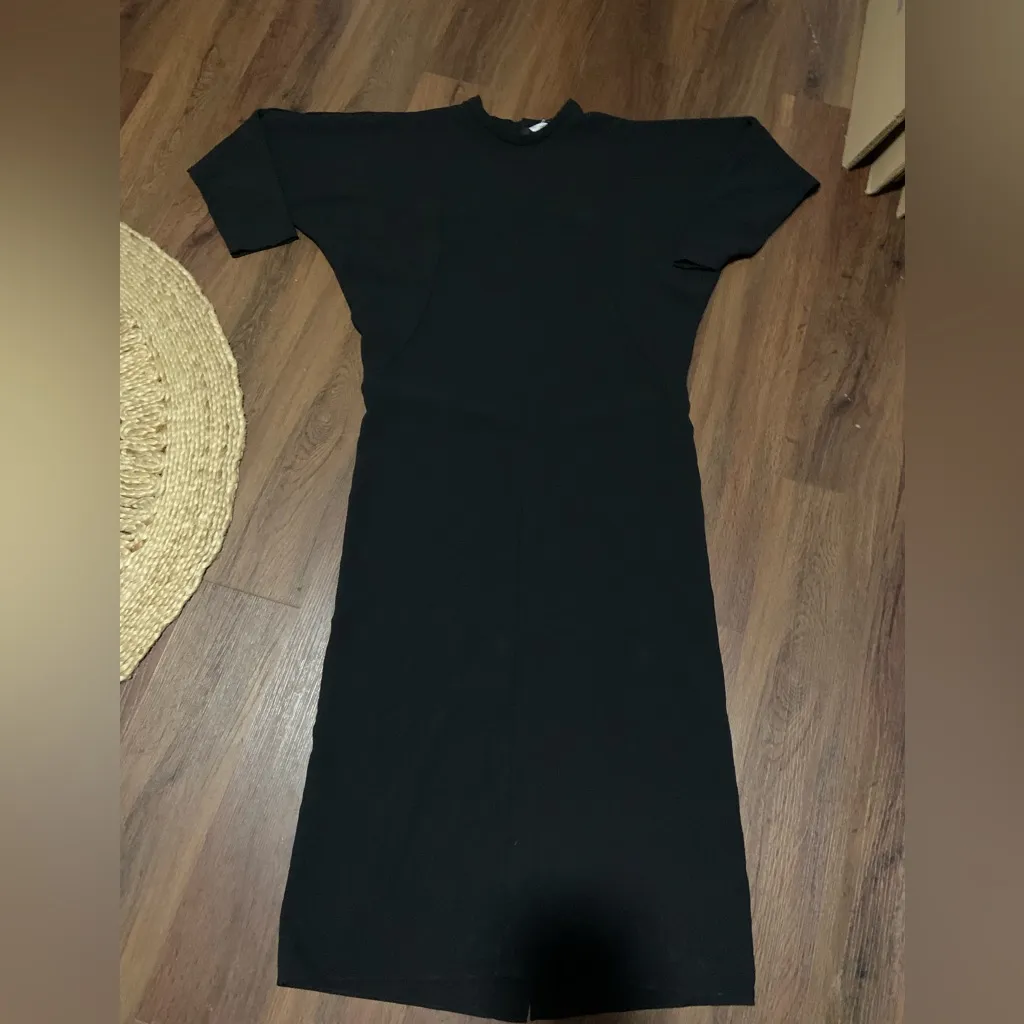 Zara Black dolman maxi dress high neck classic blogger fav casual fall formal - Image 3