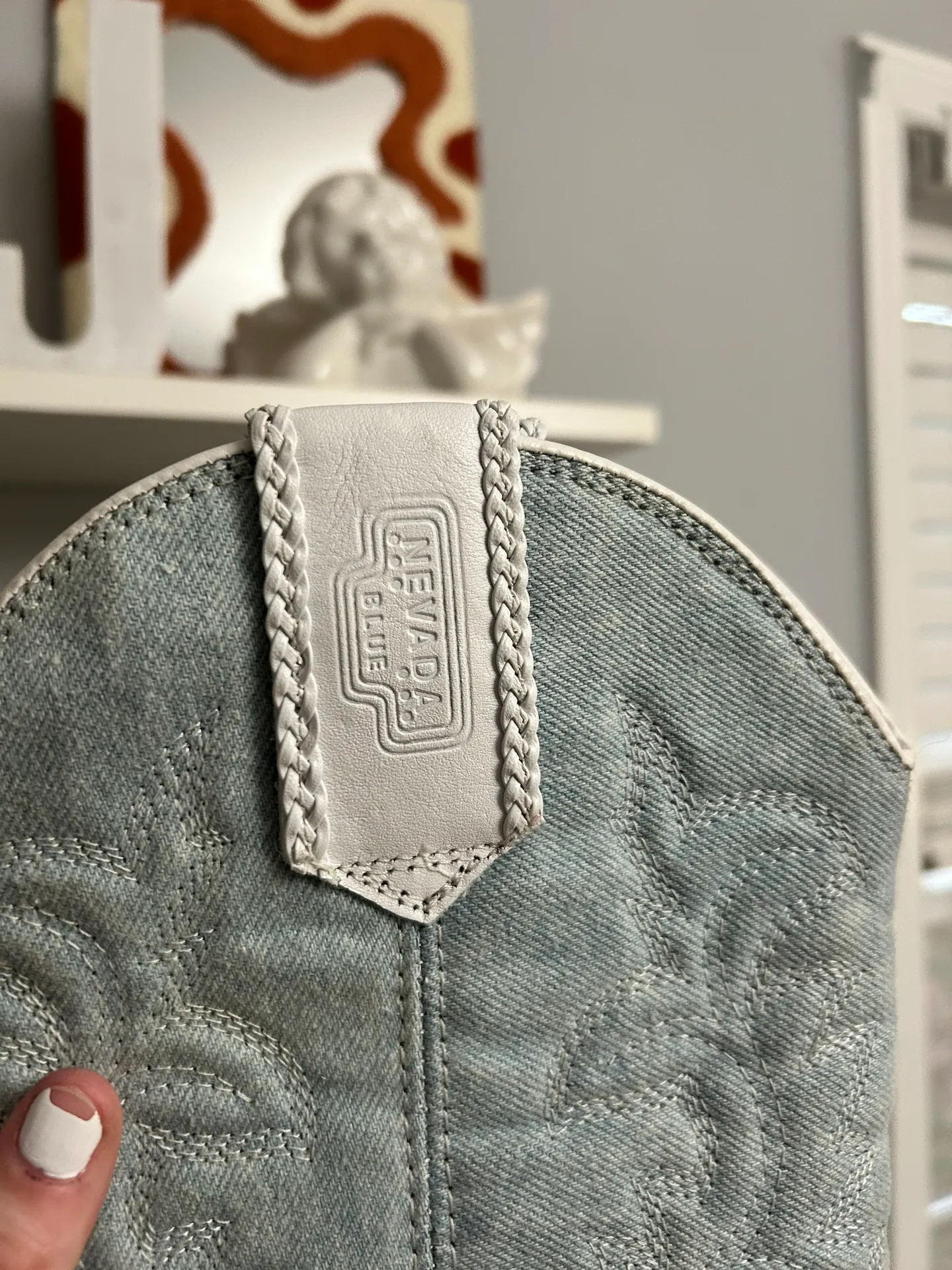 Nevada Blue Denim Cowboy boots - Image 3