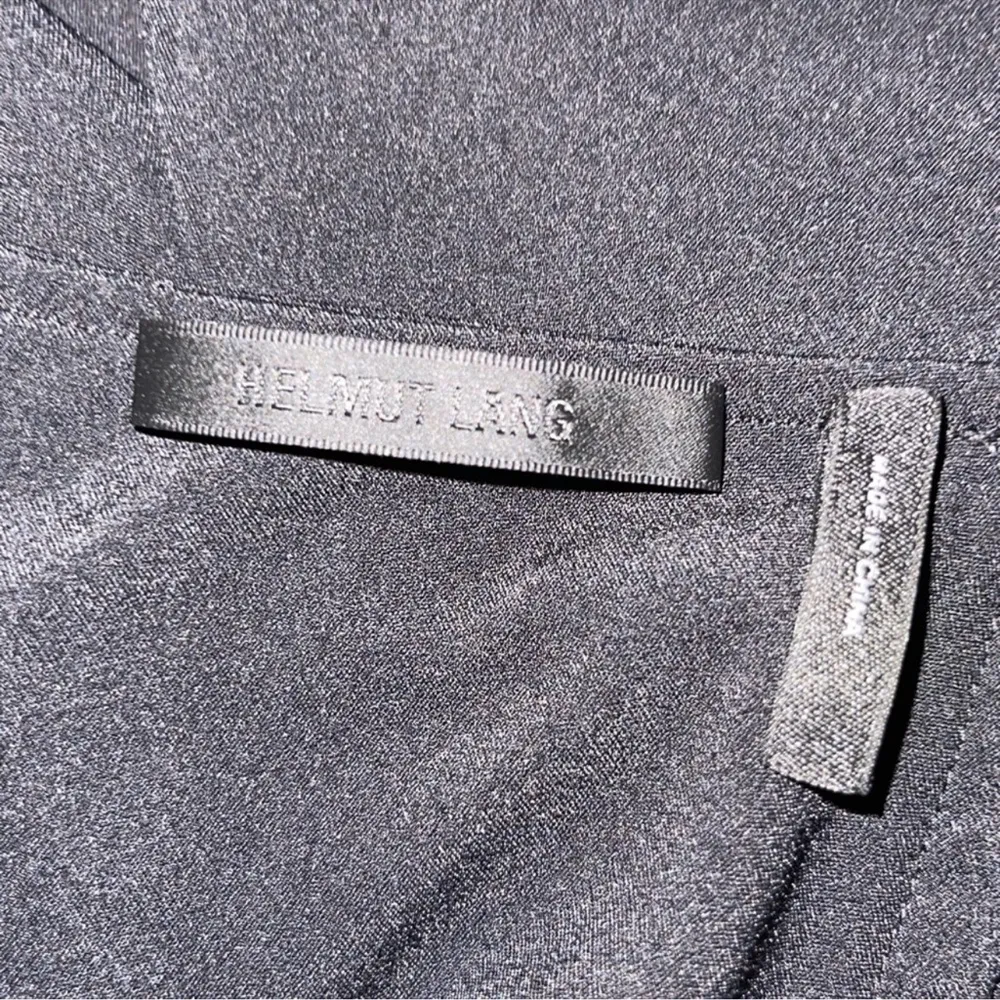 Helmut Lang Asymmetric Long Sleeve Polyester Dress Size Medium - Image 3