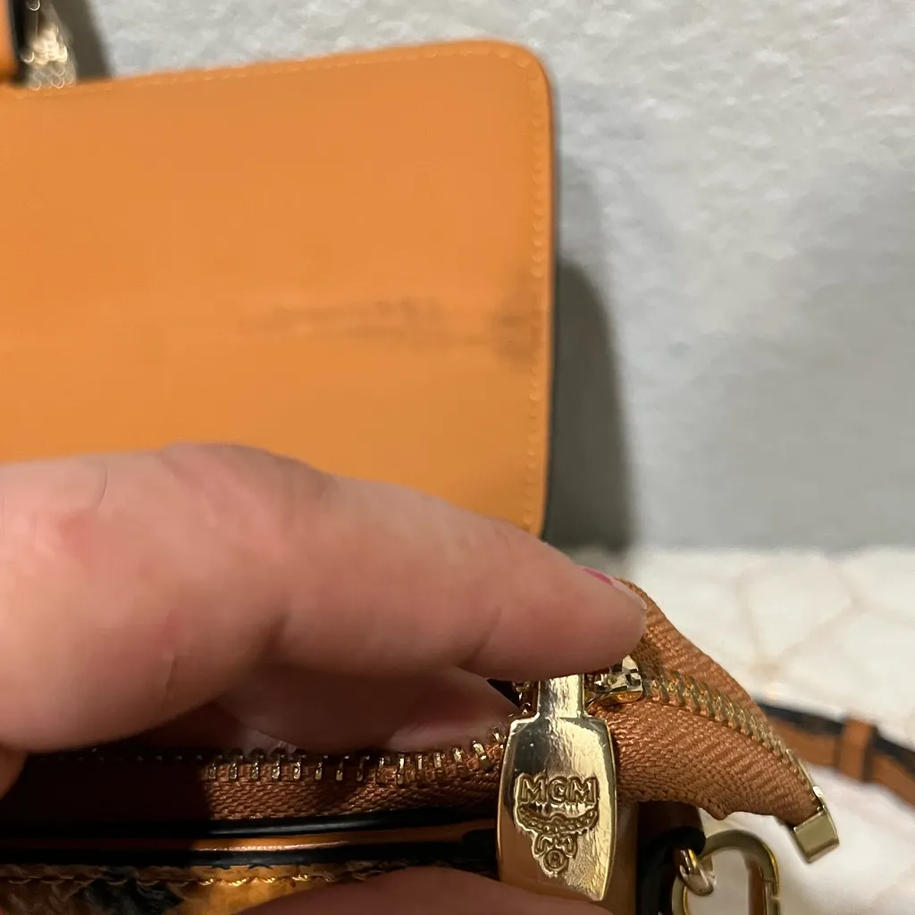 MCM Tan Logo Crossbody Bag - Image 14