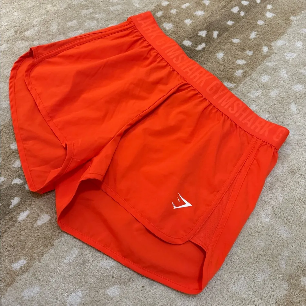 Gymshark orange elastic waist athletic shorts women’s size XL - Image 3