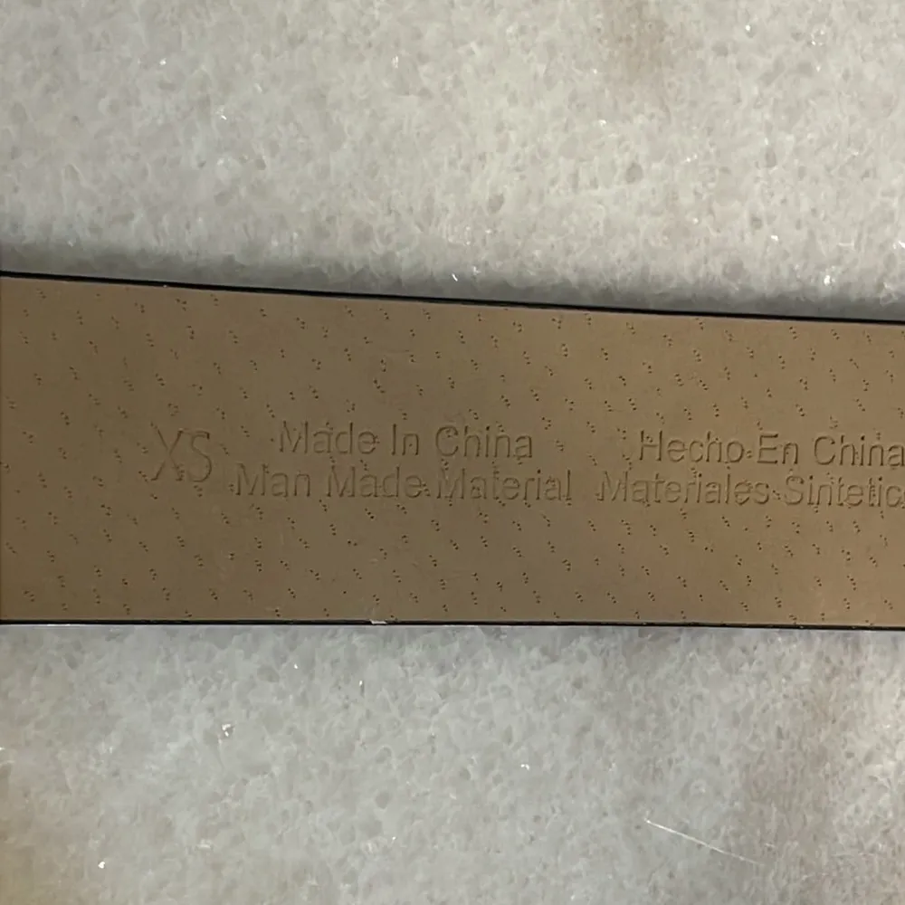 Wild fable belt double hearts silver buckle black faux leather accessory New XS - Image 2