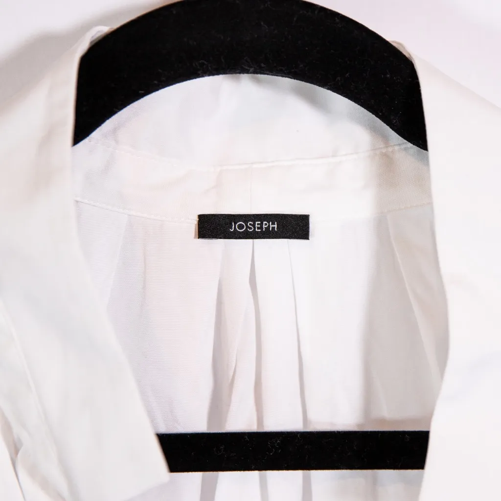 Joseph Orton Cotton Poplin Long Sleeve Bow Tie Neck Detail Blouse Shirt Top M - Image 2