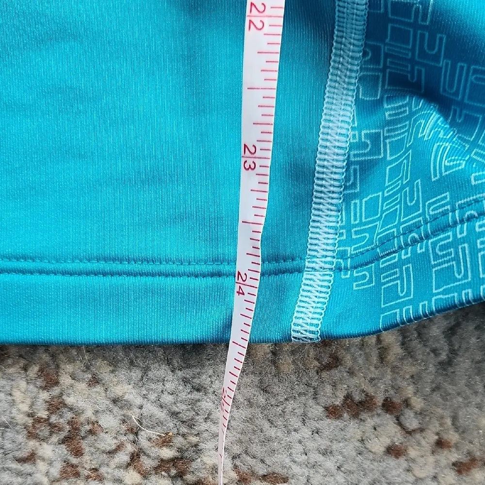 Under Armour Cold Gear Hooded Long Sleeve Top Turquoise Medium - Image 6