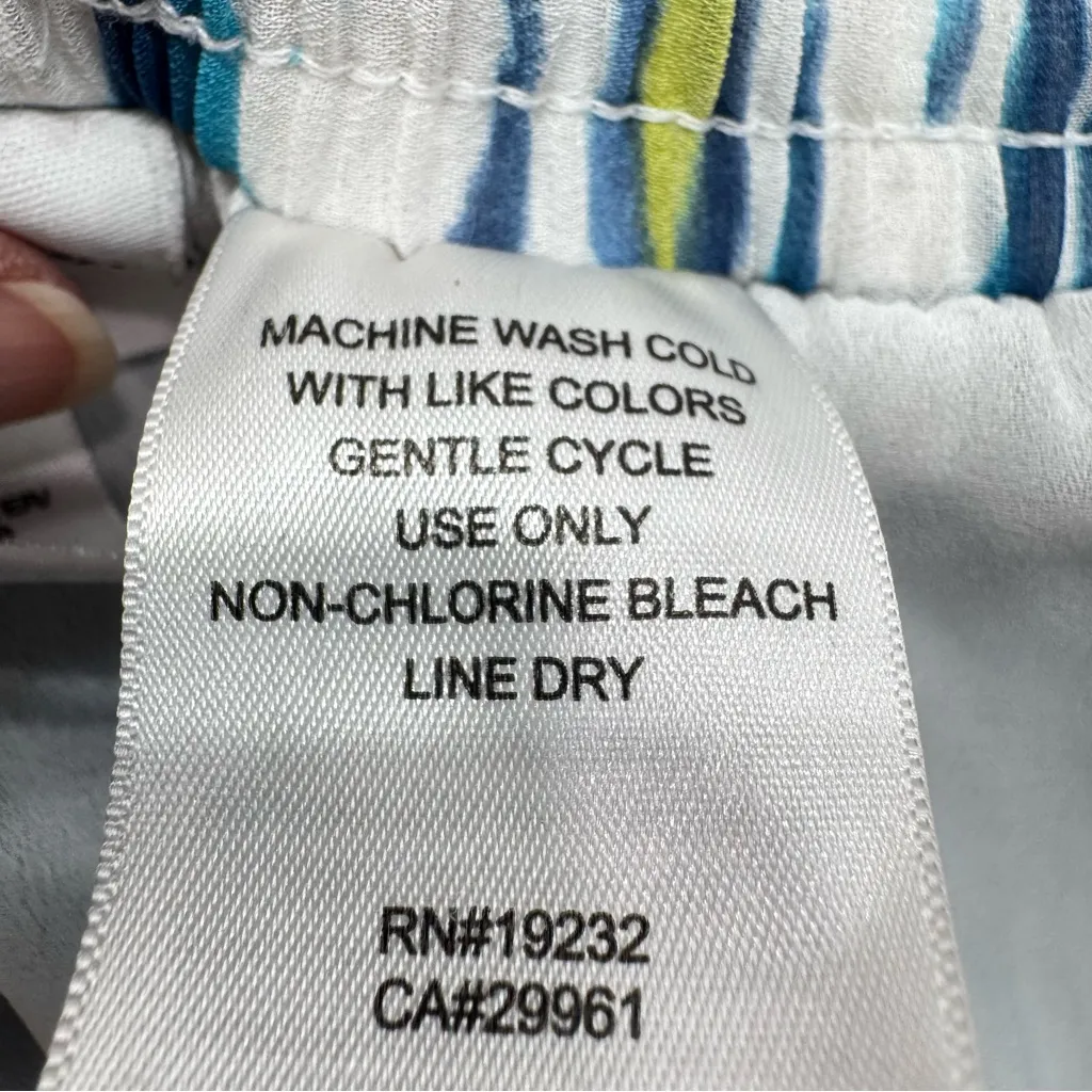 Vintage Y2K Boho Tiered Chiffon Prairie Maxi Skirt Alfred Dunner Multicolor Ikat Size 18 - Image 7