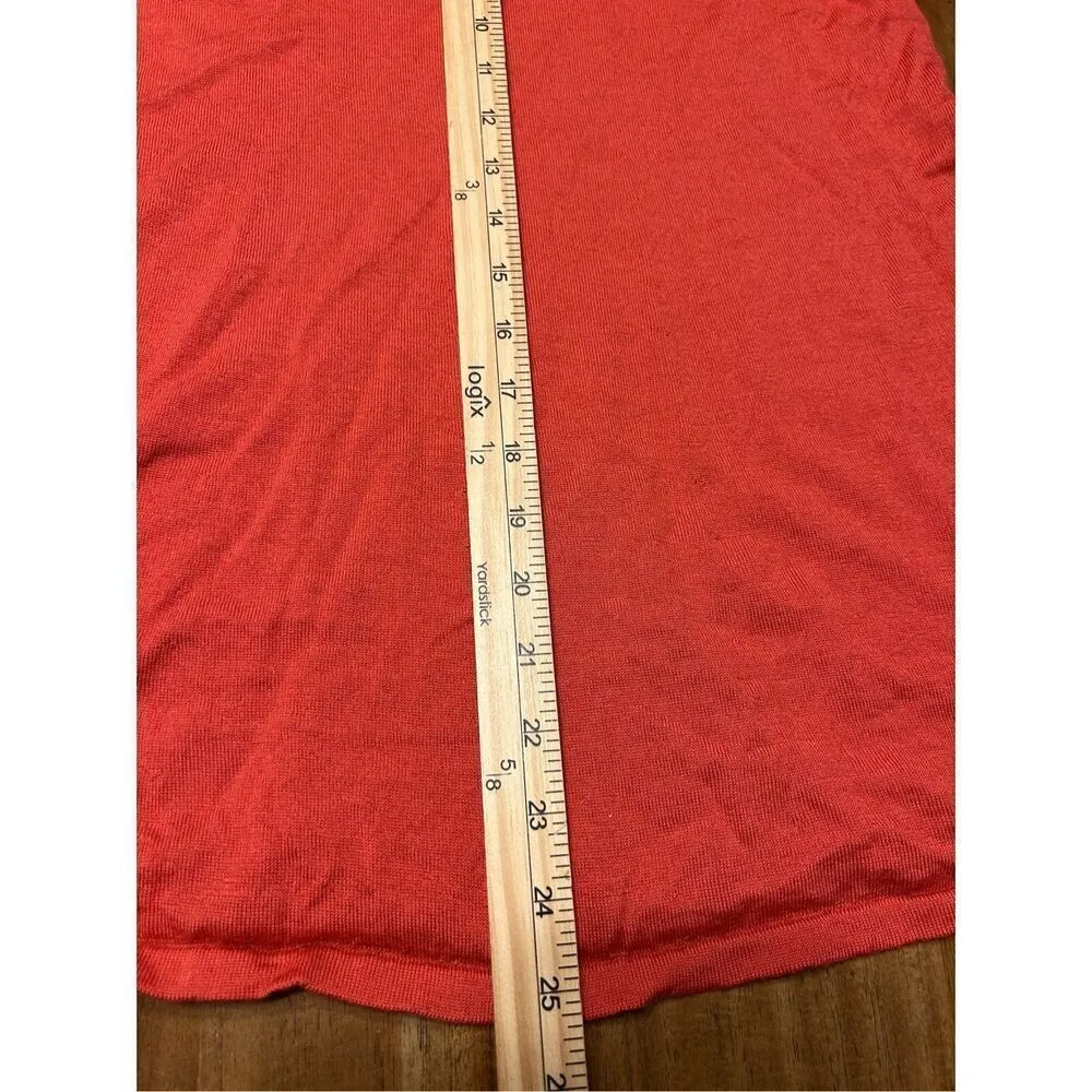 J Jill 100% Merino Wool Sweater Womens Size Medium Petite Salmon V - Image 6