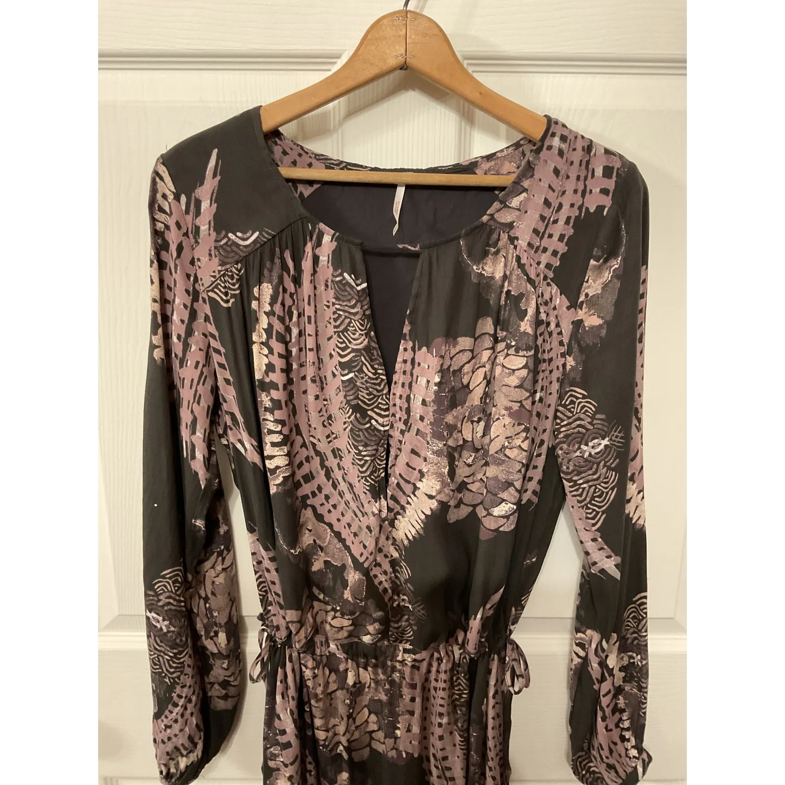 Free People Out of the Woods Maxi Floral Boho Rocker Hippie Chic Dress, S - Image 6