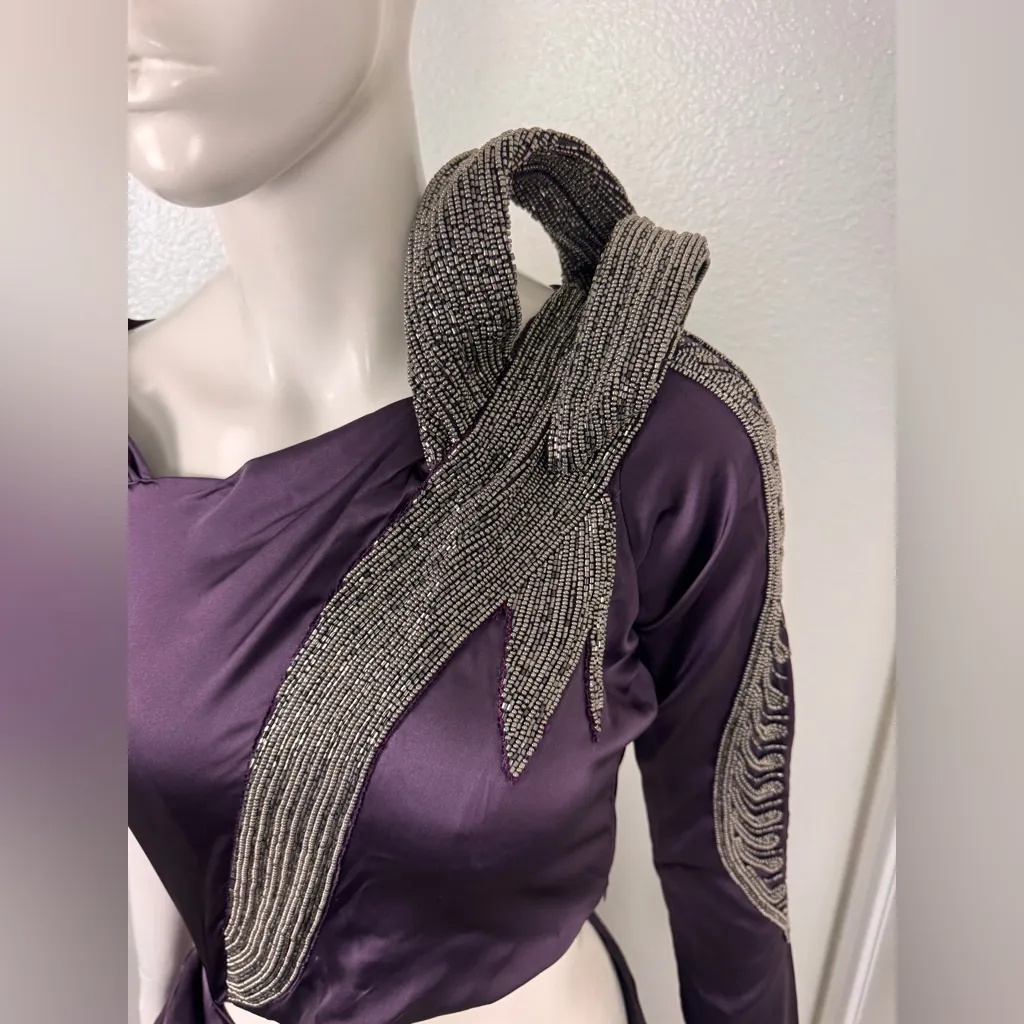 Unbranded Elegant Purple sequined Dress - Image 14