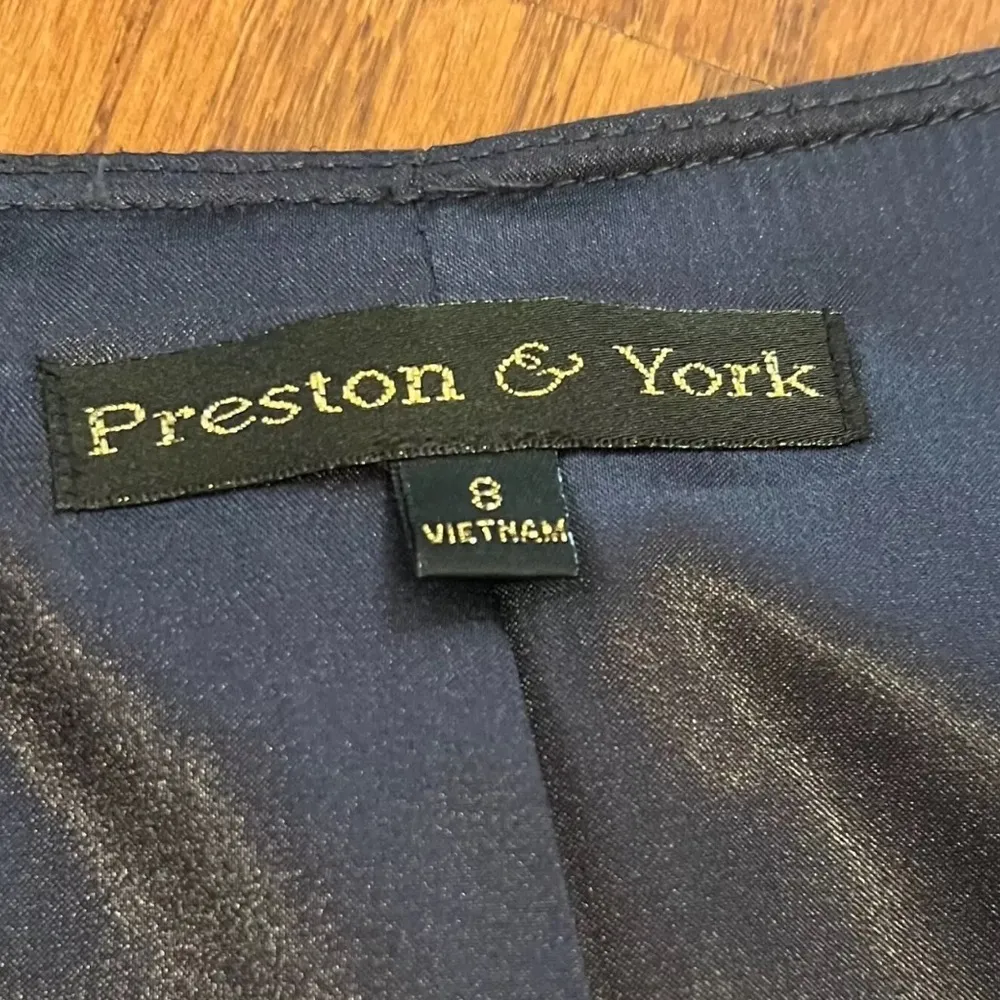 Preston and York Elegant Dark Blue Skirt Suit Set Sz 8 - Image 4