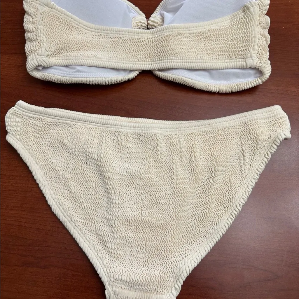 Swims Cream Textured Bikini Swimwear Set Size M - Image 2