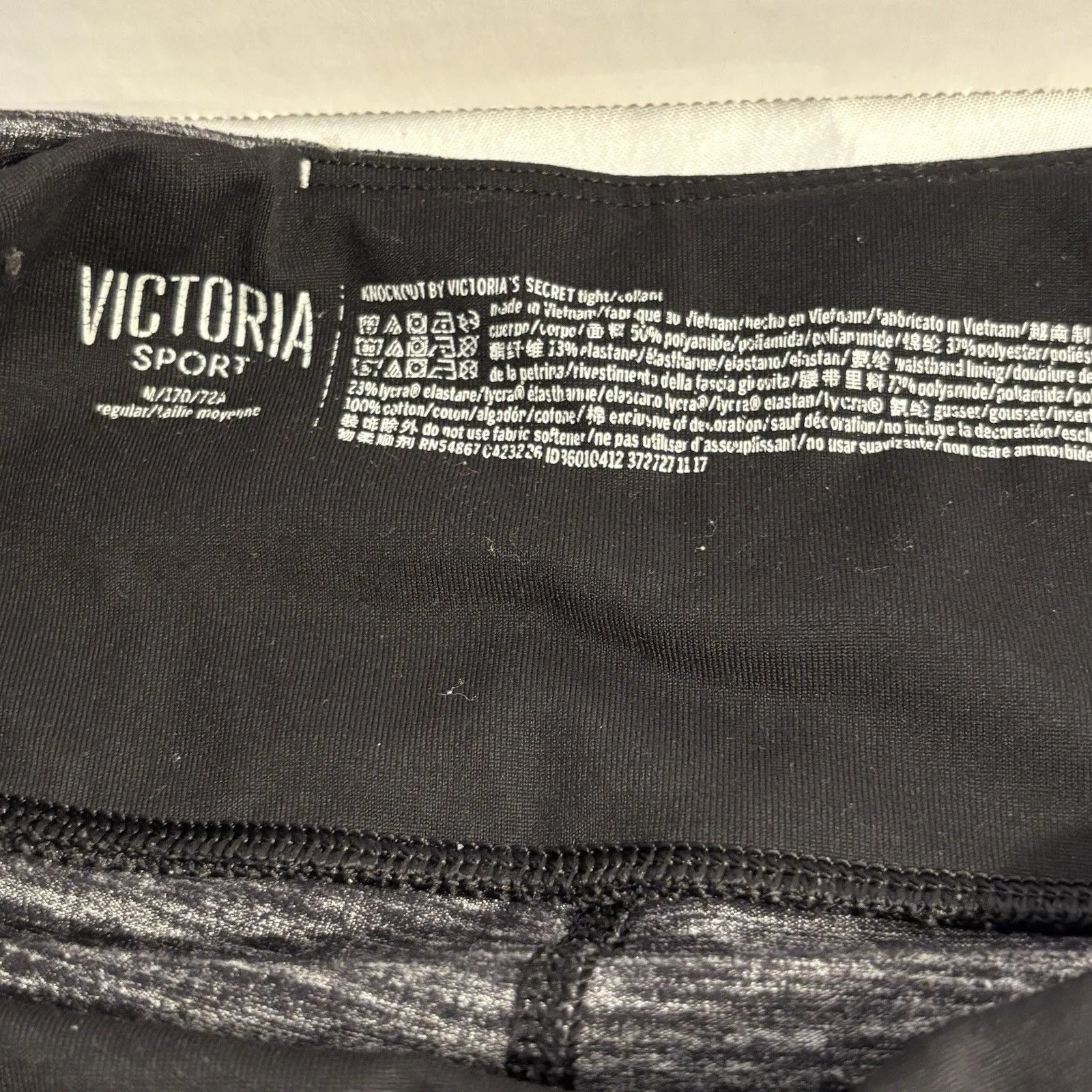 VICTORIA'S SECRET SPORT Size Medium Knockout High-Rise Legging Black Heather - Image 7