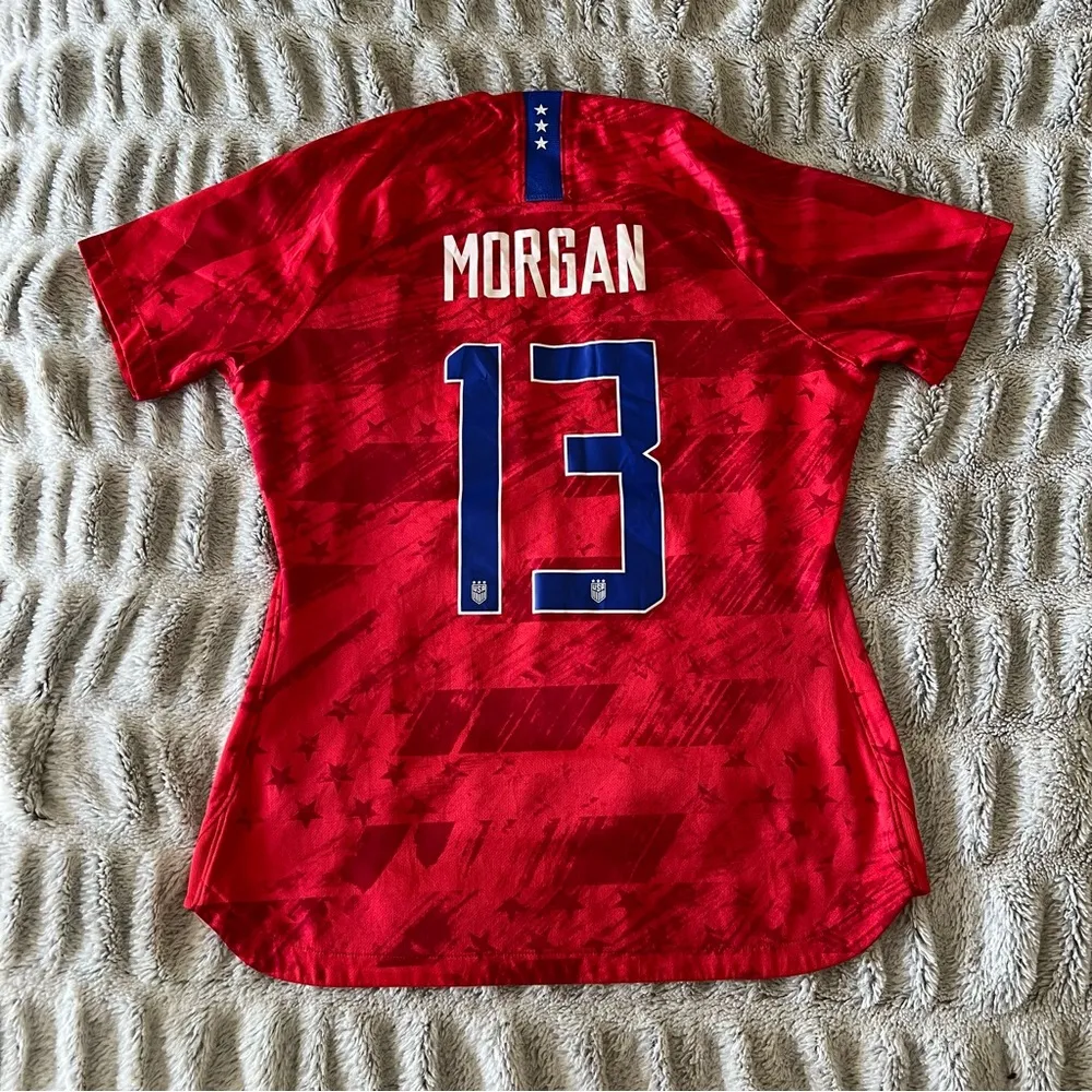 Nike Women's USA Alex Morgan 13 Soccer Breathe Stadium Away Jersey sz M dri fit - Image 2