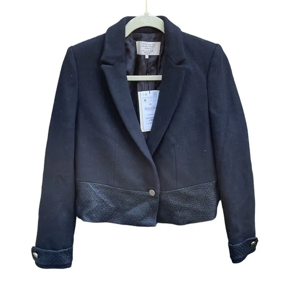 NWT ZARA WOOL BLEND SHORT COAT - Image 3