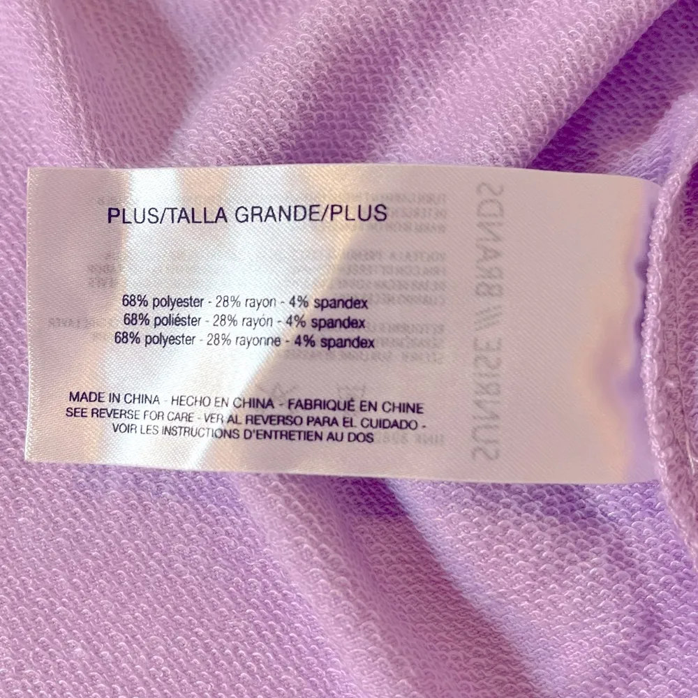 SkinnyGirl Soft Stretchy Purple Puff Sleeve Tee Size 2X New! - Image 7