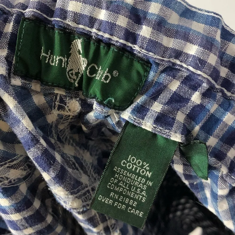 Vintage Hunt Club Blue Plaid High Rise Mom Shorts 10 - Image 4