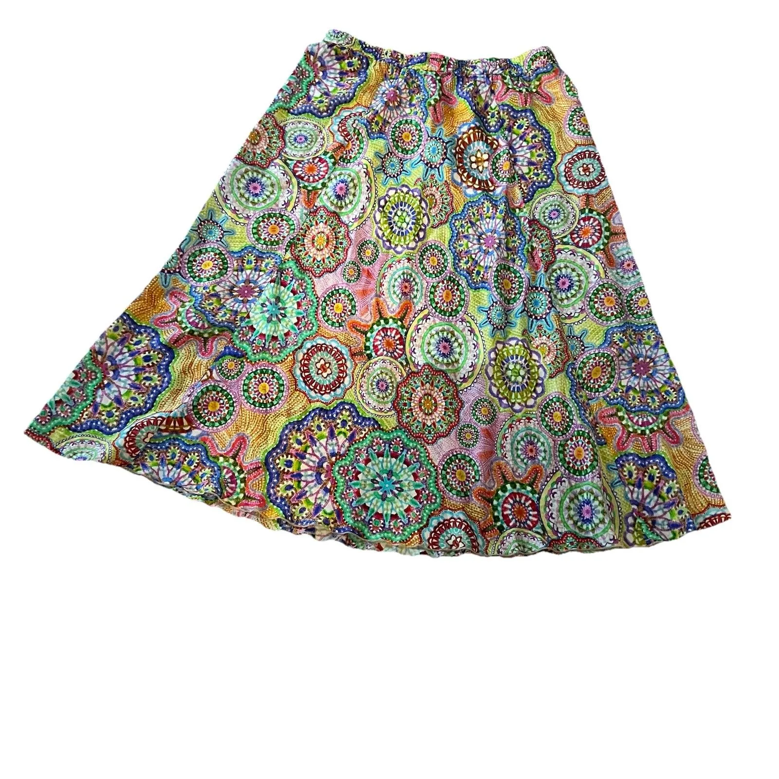 Johnny Was Maxi Skirt XXL Kiki 100% Silk Artsy Satin Shibori - Image 2