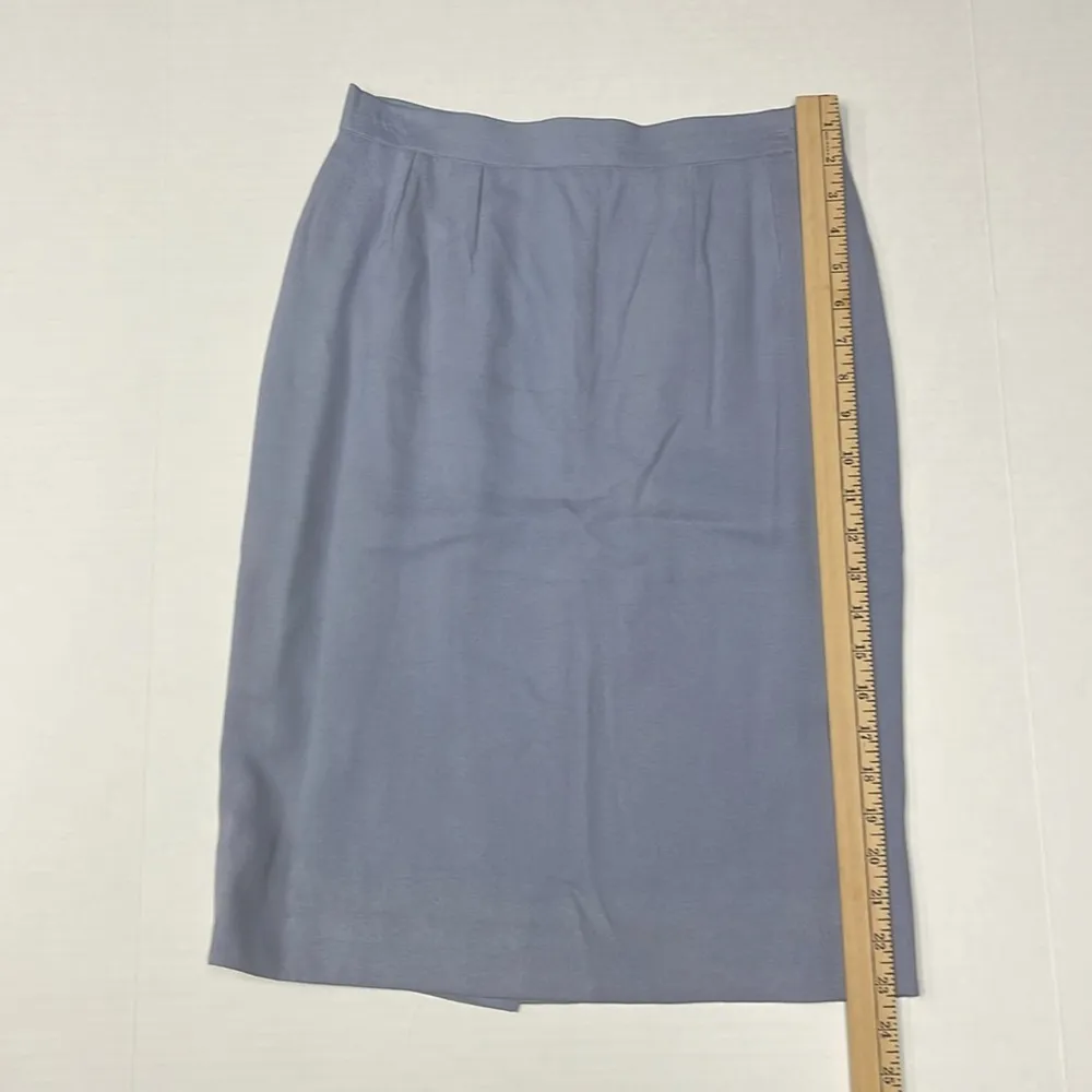 Chloe Periwinkle Blue Pencil Skirt Womens Size 6-8 Frances Business Quiet Luxury - Image 2