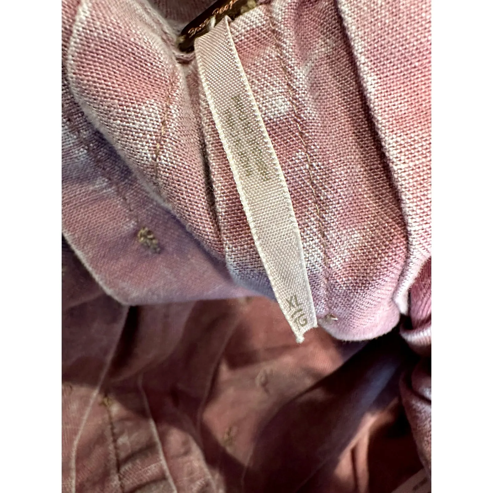 Free People Marina Denim Babydoll Crop Top Distressed Purple XL - Image 14