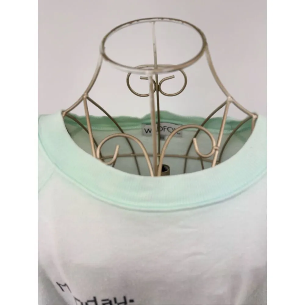 Wildfox Monday Cry Eat Sleep Graphic  Sweatshirt Womens Size XS Green - Image 9