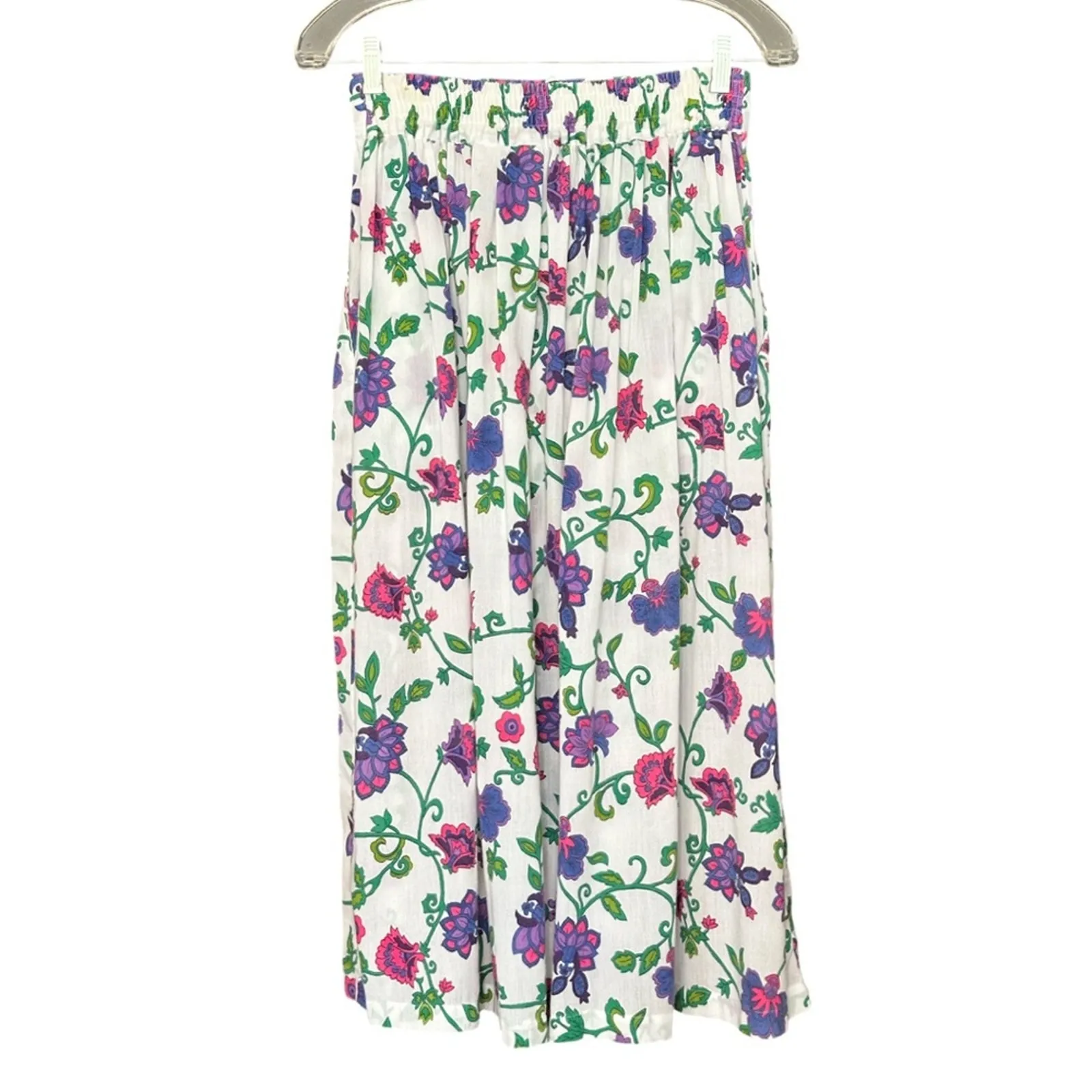 Vintage 80’s Karen Scott Floral Summer Cotton Skirt Set - Image 6