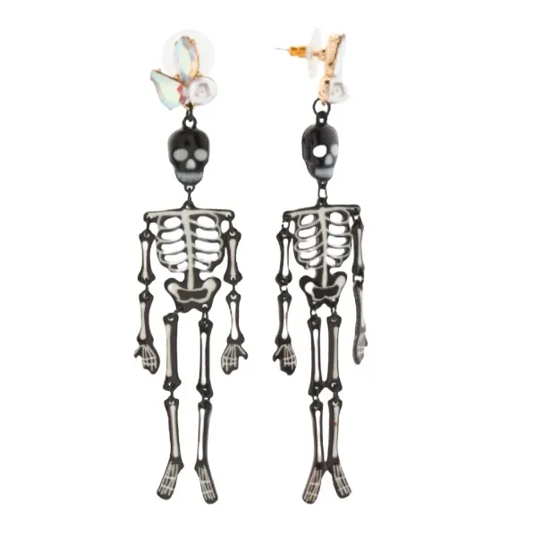 Betsey Johnson Dangling Skeleton Earrings - Image 2