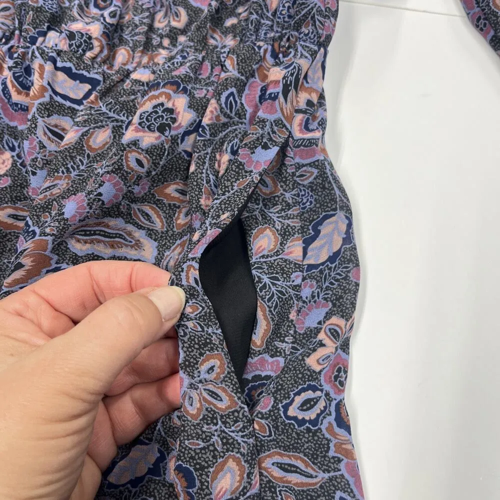 EVEREVE Women Olympia Dress Floral Paisley Long Sleeve Chiffon Mini Size Medium - Image 7