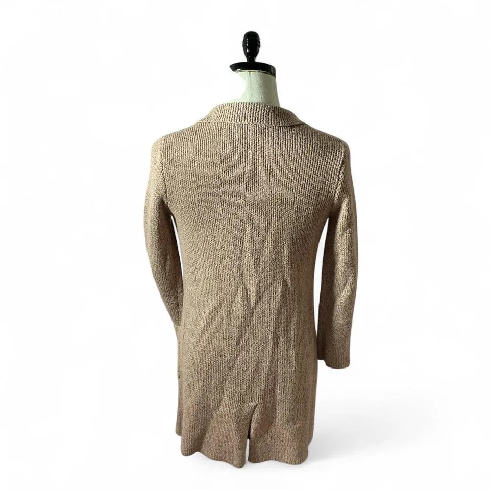 Active USA Knit Cardigan Sweater Small Duster Open Front Coat Jacket - Image 2