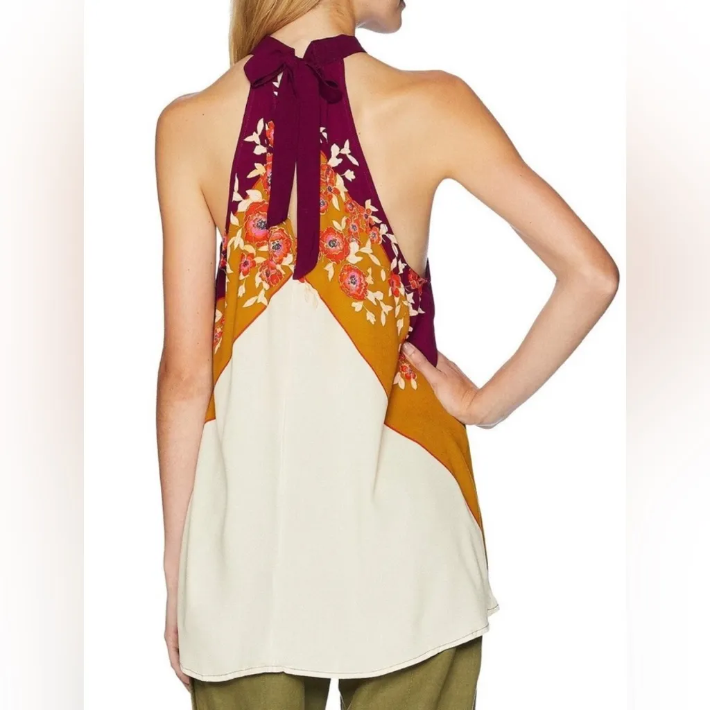 Free People Beat of My Heart Halter Tunic Embroidered Halter Top - Size Small - Image 4