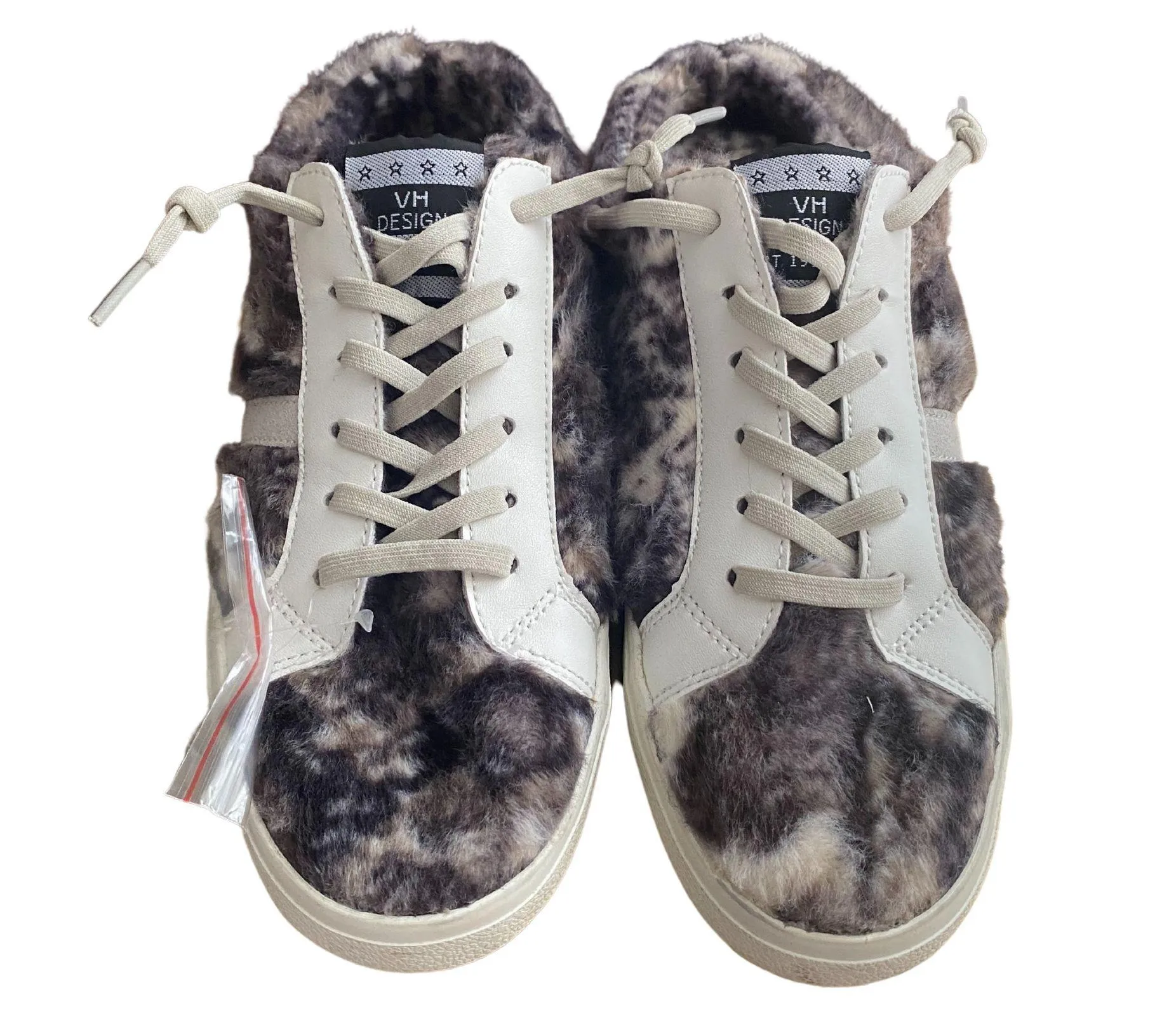 Faux Fur & Leather Mule Sneakers Sz 8 - Image 4