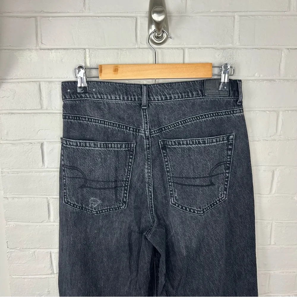 American Eagle Black Washed Denim Skater Jeans Size 4 Long - Image 10