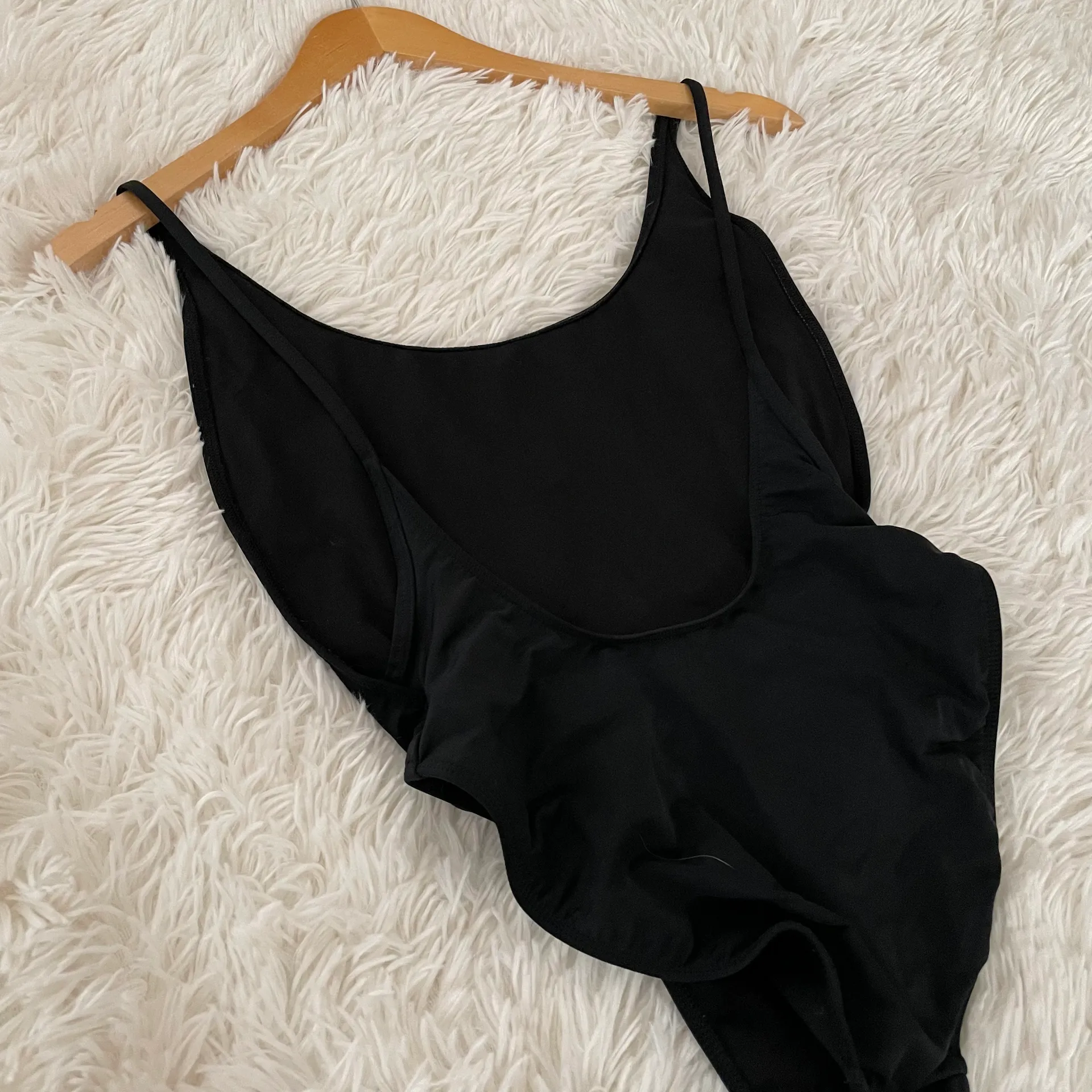 American Apparel swim black nylon tricot high cut one piece swimsuit - Image 6