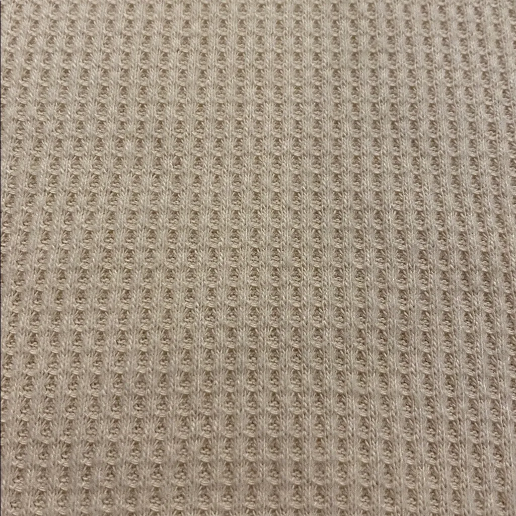 Abercrombie & Fitch A&F Relaxed Waffle Knit L/S Turtleneck Cream Top Cream SMALL - Image 3