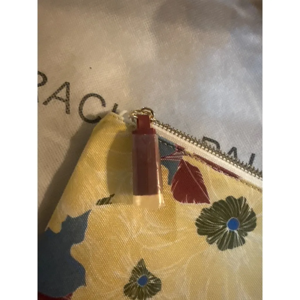 Rachel Pally Foldover Clutch Floral Pattern Leather & Fabric Zipper Closure Wome - Image 6