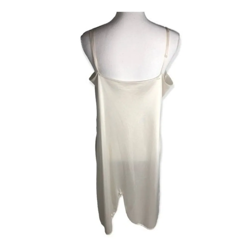 Maidenform Vintage 70's V-neck Lace Satin Full Slip Dress - Image 81