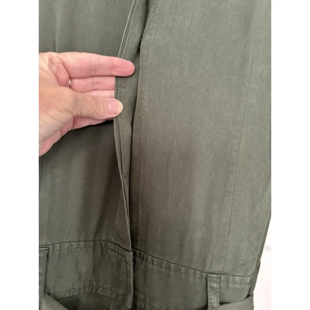 MADEWELL $178 Relaxed Tie-Waist Wide Leg Jumpsuit Dark Loden Green Size 4 NU513 - Image 11