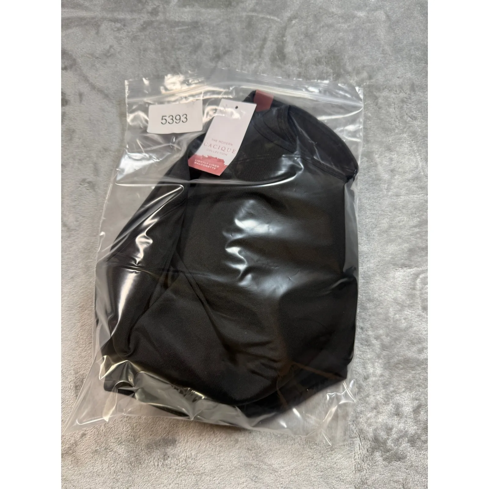 Cacique‎ Lightly Lined Balconette Bra Black Full Coverage Size 42J - Image 9