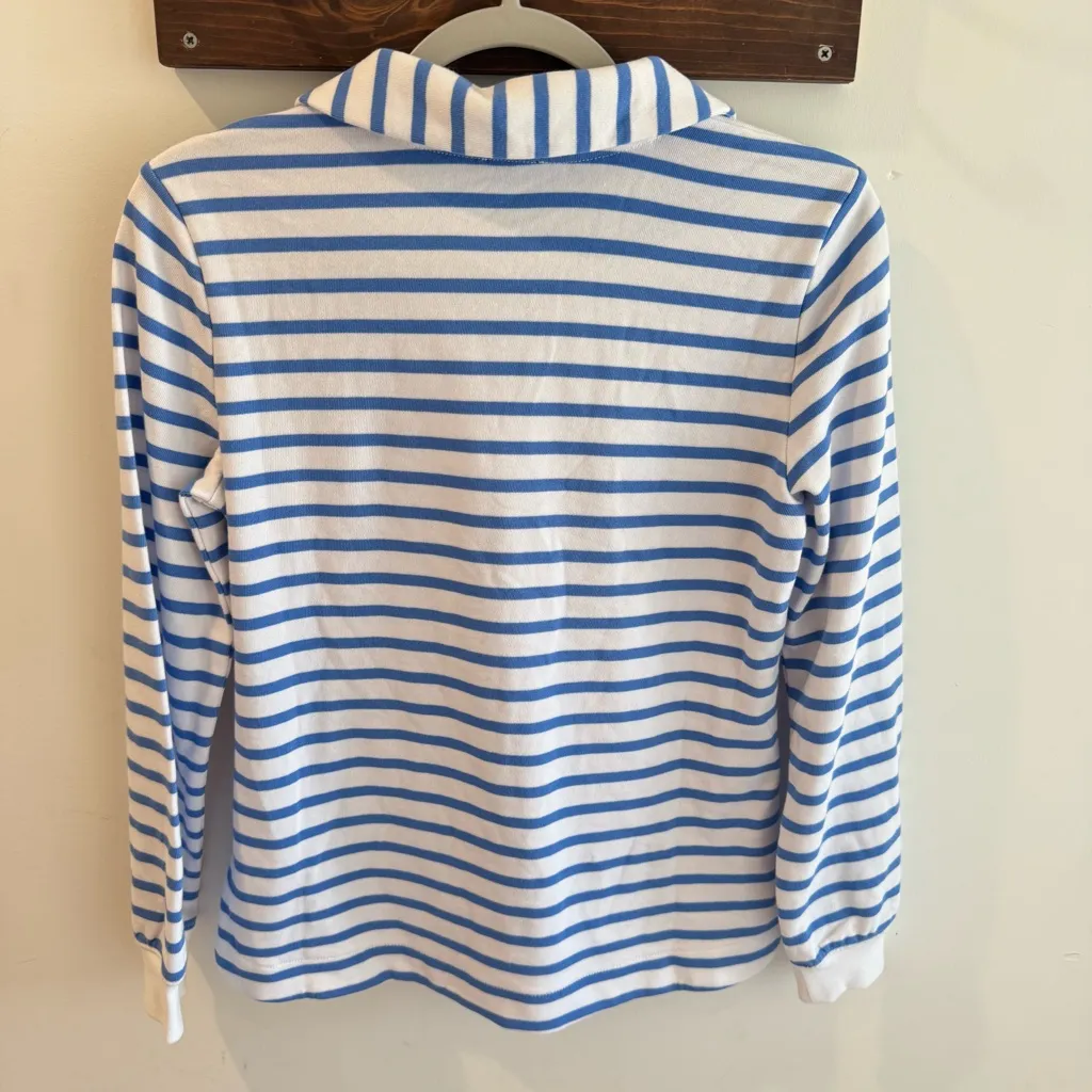 Talbots Petite Nautical Striped Collar Sweatshirt Small - Image 5