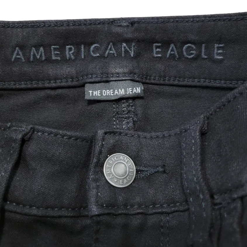 American Eagle The Dream Jean Highest Rise Jegging Jeans Size 2 W25"xL28" Black Denim  - Image 6