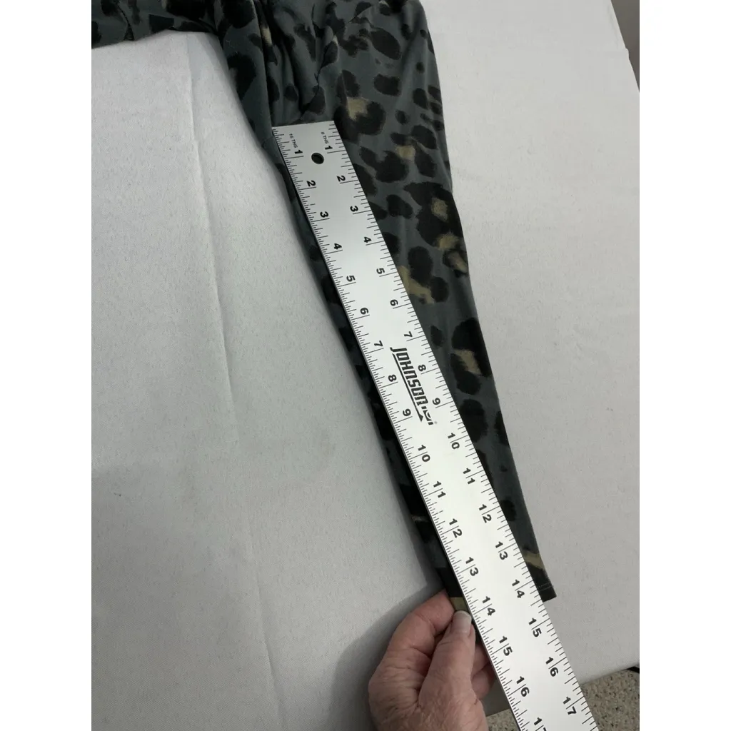 Womans Ann Taylor Midi Wrap Dress Small Scoop Neck Multi Camo Print 3/4 Sleeve - Image 7